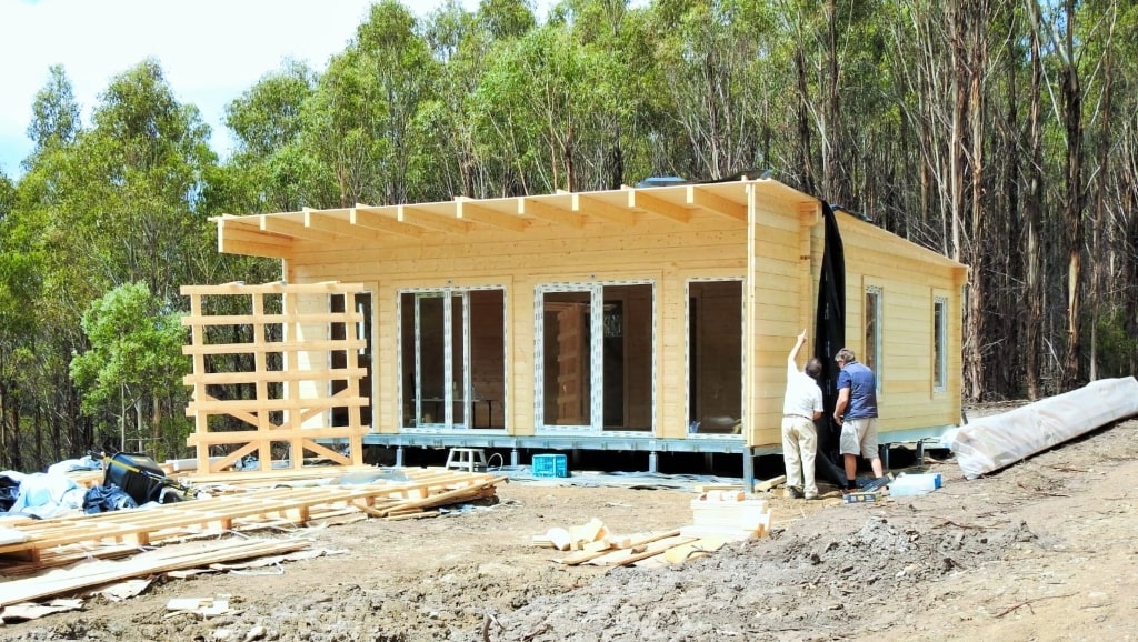 Owner builder off grid house Tasmania